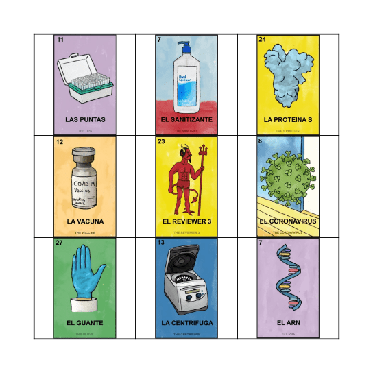 Loteria Cientifica Bingo Card
