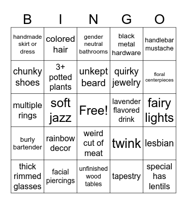The Black Cypress Bingo Card