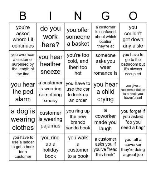 Happy Holidays! Bingo Card