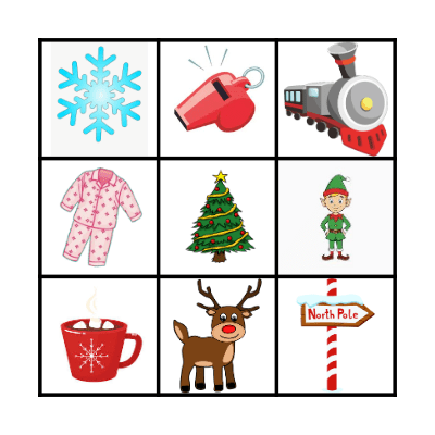 POLAR EXPRESS BINGO Card