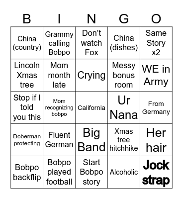 Nano Bingo Card