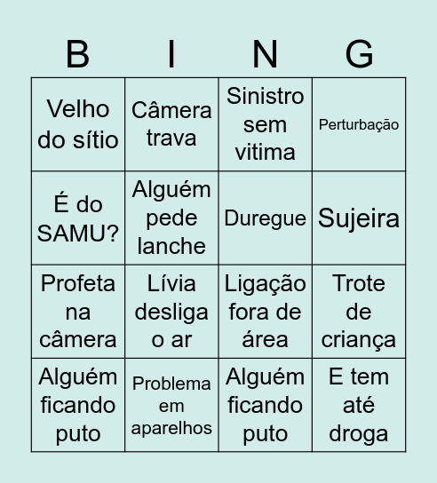 Bingão Bingo Card