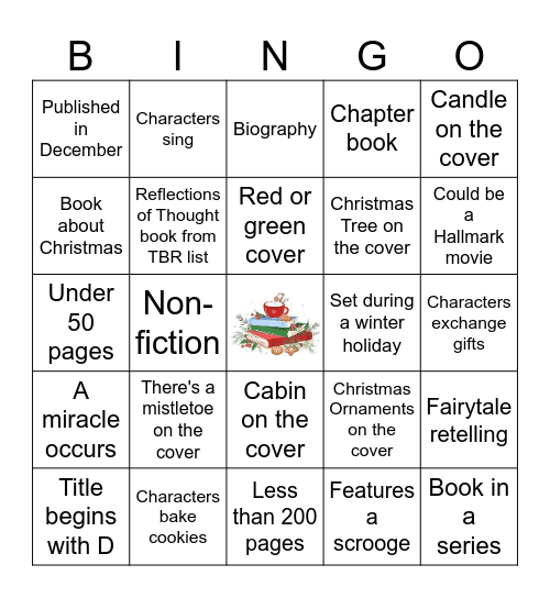 December Book Bingo Card