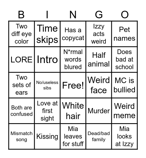 Bingo 1 Bingo Card