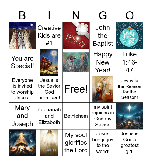 Joy Story Bingo Card