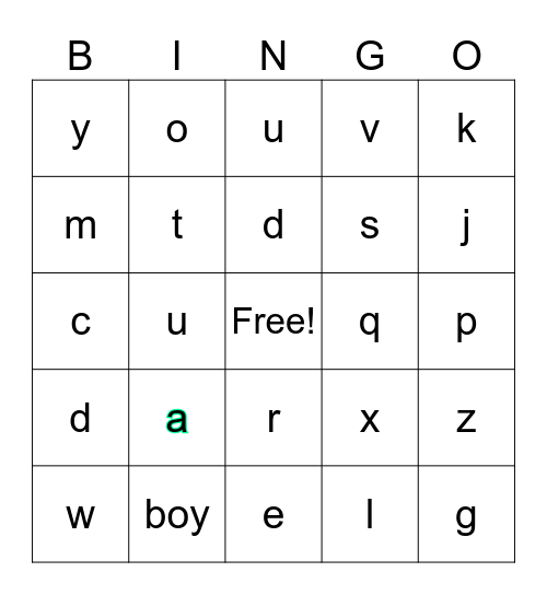 Bingo  color Bingo Card