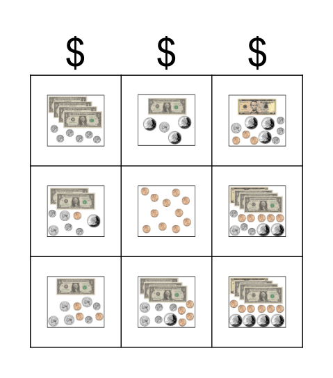 Money Bingo Card