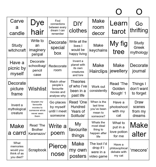 Holidays Bingo Card