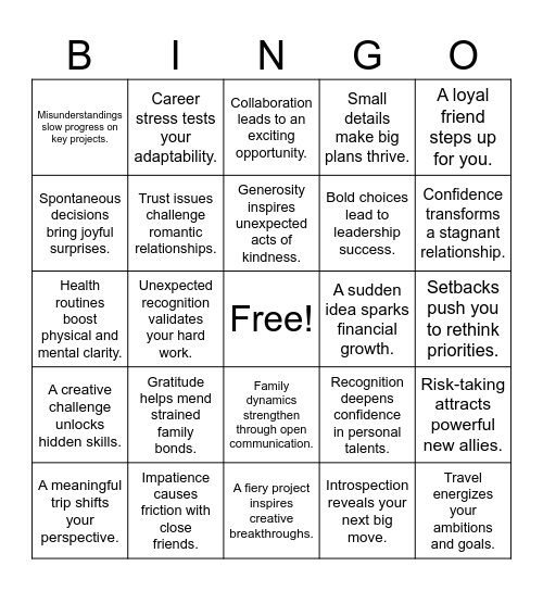 Leo ♌️ | Aries ♈️ | Virgo ♍️ Bingo Card