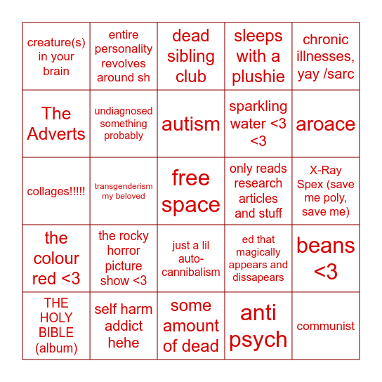 cvts' bingo yippie Bingo Card