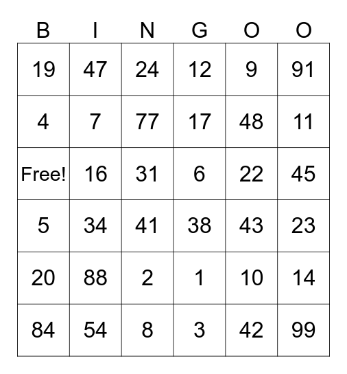 Driver Wins Bingo Card