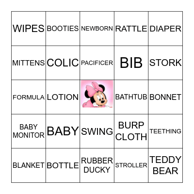 BRIANNA'S BABY SHOWER Bingo Card