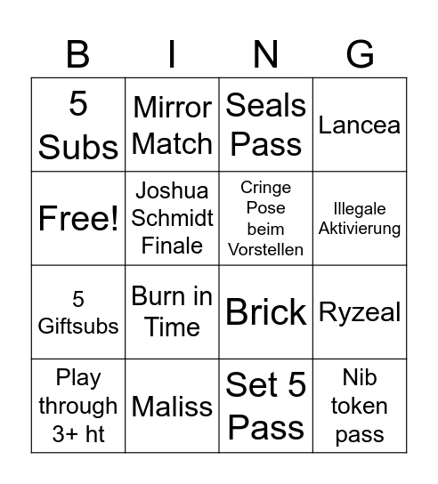 Watchparty YCS Bingo Card