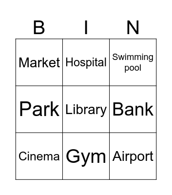 In the City Bingo Card