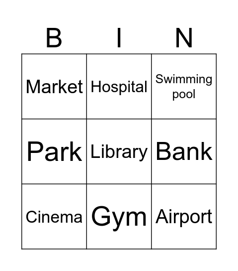 In the City Bingo Card