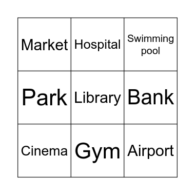 In the City Bingo Card