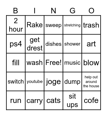 work Bingo Card