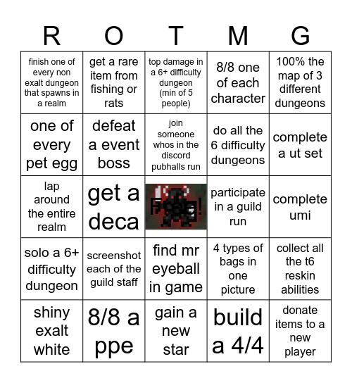 bleed guild bingo challenge Bingo Card