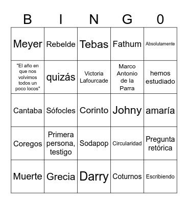 Bingo de finalización Bingo Card