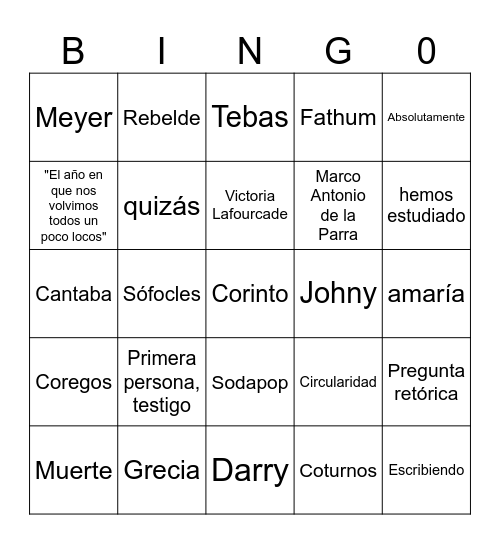 Bingo de finalización Bingo Card