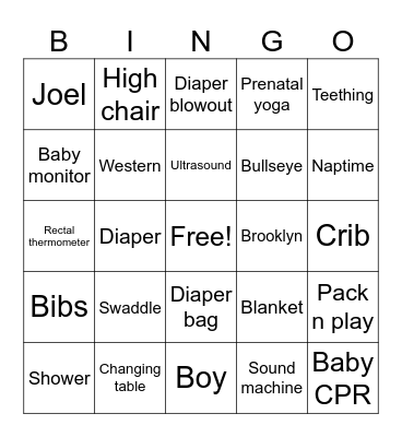 Whimsical Western Bingo Card