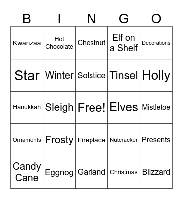 Christmas BINGO Card
