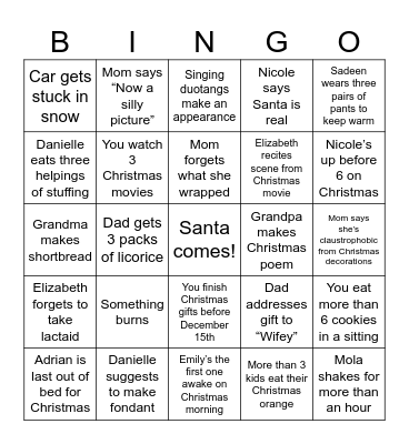 EBIO Christmas BINGO Card