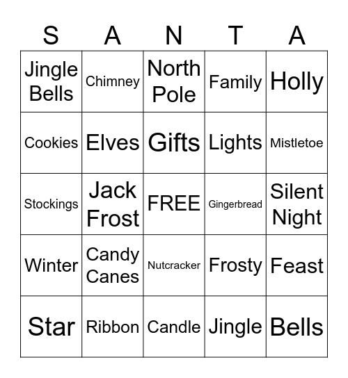 Christmas Bingo Card