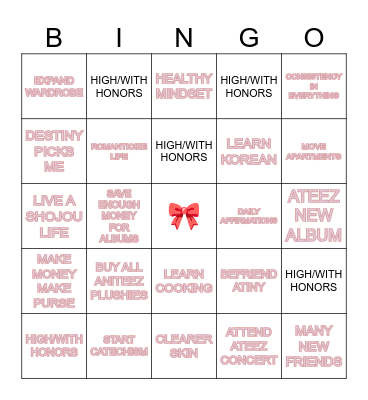 🩷 — M.A 2025 Bingo Card