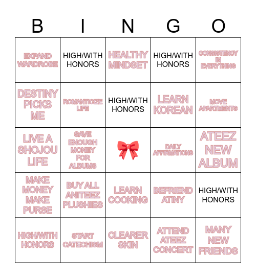 🩷 — M.A 2025 Bingo Card