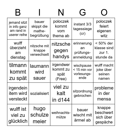 FH + BS BINGO Card