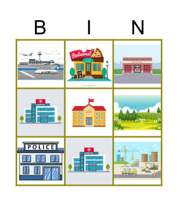 City places Bingo Card