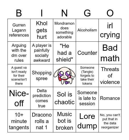 Black Sun Bingo Card