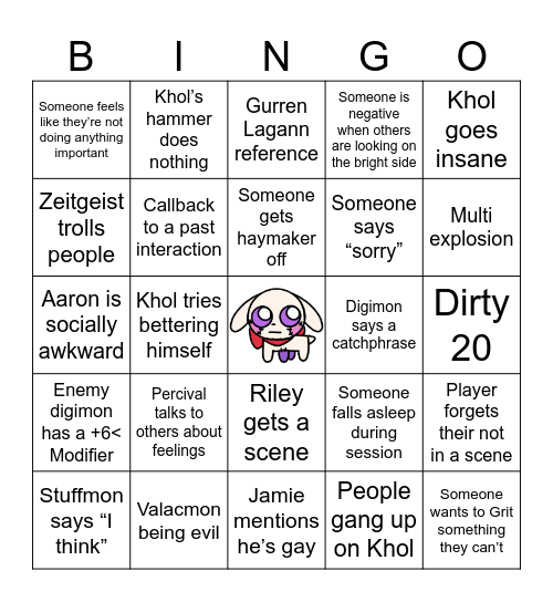 Black Sun Bingo Card