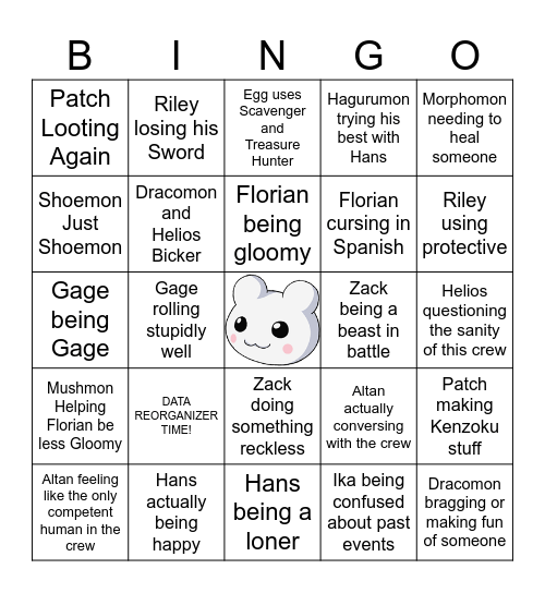 SNOWBALL Be Like Bingo Card