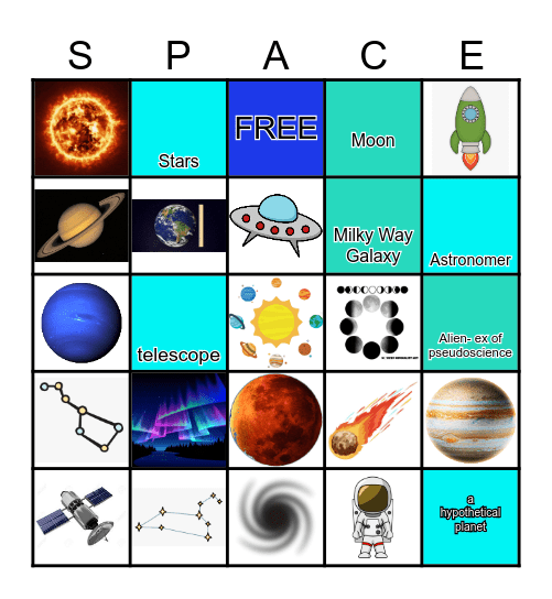 OUTER SPACE Bingo Card