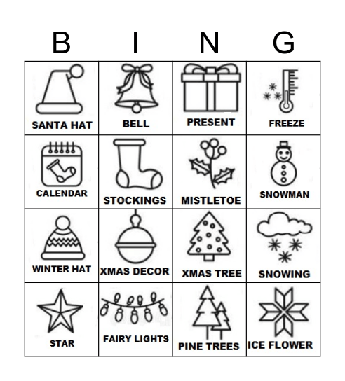 XMAS BINGO Card