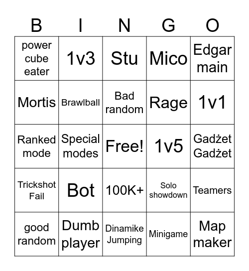 BS Bingo Card