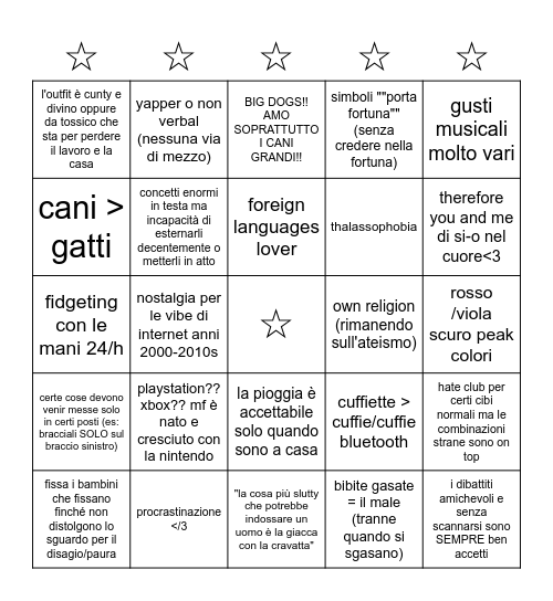 ☆Nicola☆Bingo☆ Bingo Card