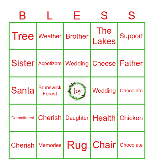Blessing Bingo Card