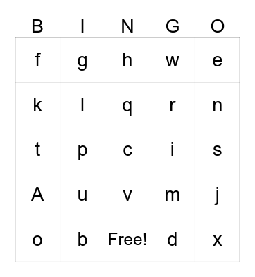 bingo test Bingo Card