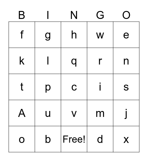 bingo test Bingo Card