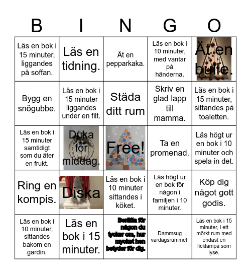 Jullovsbingo Card