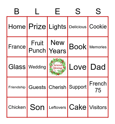 Blessings Bingo Card