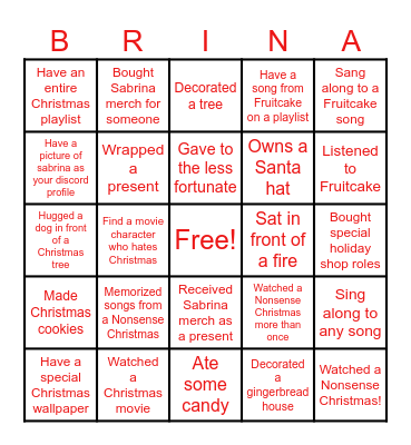 .gg/carpenters bingo Card