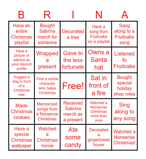 .gg/carpenters bingo Card