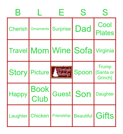 Blessings Bingo Card