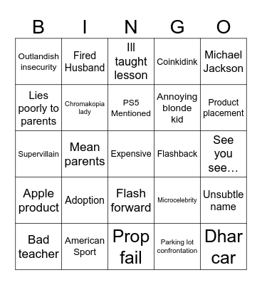 Dhar Mann Bingo Card