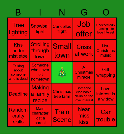 Hallmark Christmas Bingo Card