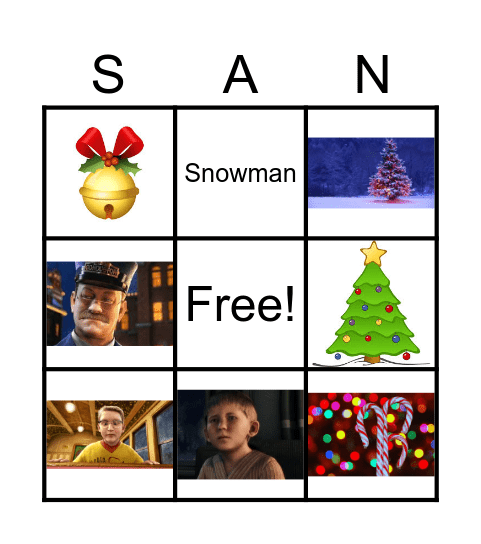 POLAR EXPRESS Bingo Card